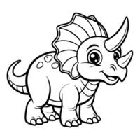 Printable Zuniceratops Dinosaur Coloring Sheet for Kids to Download and Color vector