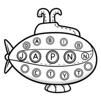 Learn the ABCs with an Underwater Adventure Coloring Page for Young Explorers vector