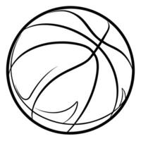 Printable Basketball Coloring Page for Kids with Three Detailed Hoops and a Ball vector