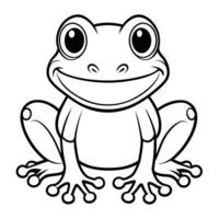 Printable Frog Coloring Page for Kids to Enjoy and Learn vector