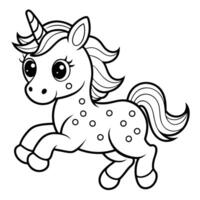 Connect the Dots A Magical Falling Unicorn Coloring Page for Kids vector