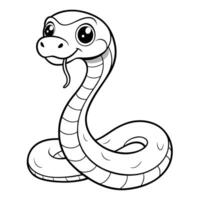 Intricate Coloring Page of an Isolated Corn Snake for Children s Creative Expression vector