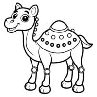 Connect the Dots Dromedary Coloring Fun for Young Explorers vector