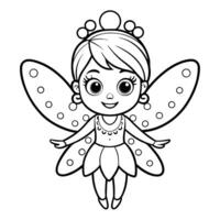 Connect the Dots Fairy Coloring Page for Imaginative Kids vector