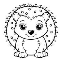 Connect the Dots Hedgehog Coloring Page A Fun Activity for Kids vector