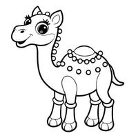 Connect the Dots to Reveal a Magnificent Dromedary for Kids Artistic Journey vector