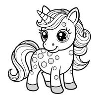 Connect the Dots Magical Unicorn Coloring Adventure for Kids vector