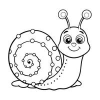Dot to Dot Snail A Fun Coloring Adventure for Kids vector