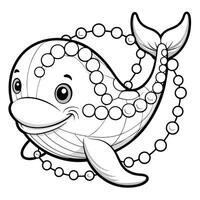 Dot to Dot Adventure Coloring a Curious Sperm Whale vector