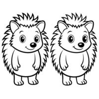 Fun Filled Hedgehog Maze and Difference Finder Coloring Page vector
