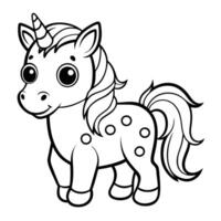 Unicorn Dot to Dot Activity Page for Kids to Enhance Their Fine Motor Skills vector