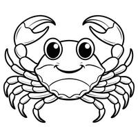 Coloring Page Adventure with a Vibrant Red Jamaican Crab vector