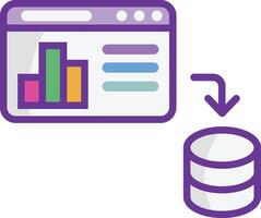 Database save icon in full color style vector