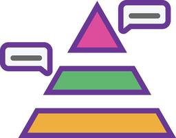 Data chart icon in full color style vector