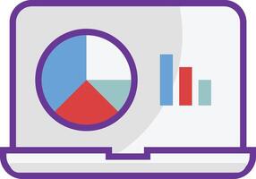 Data analysis icon in multicolor style vector