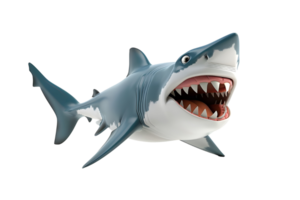 Shark with Open Mouth Isolated on Transparent Background png