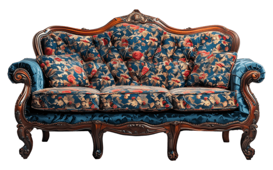 antiguo sofá aislado en transparente antecedentes png