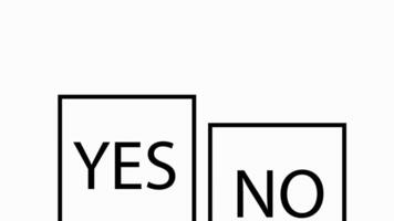 Red marks in questionnaire on ballot list. Person fills application form with questions and makes a choice by marking answer yes or no. Voting in elections video