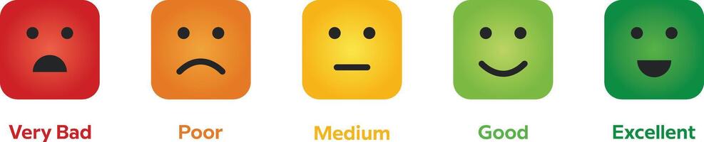 Square Smile Rate Customer Satisfaction vector