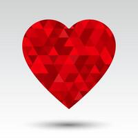 triangle textured heart illustration vector