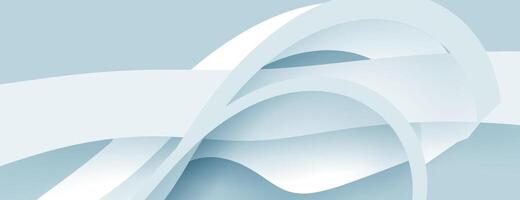 white papercut abstract background with overlapping shapes vector