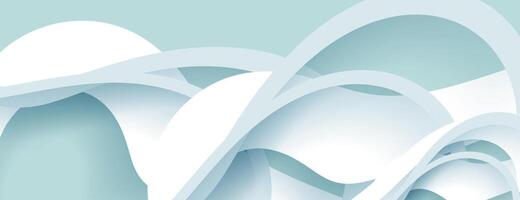 white papercut abstract shapes background vector