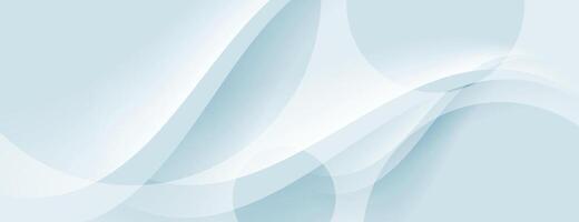 white abstract background with overlapping wave and circles vector