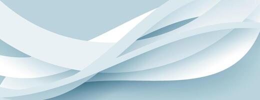 white papercut wavy shapes abstract background vector