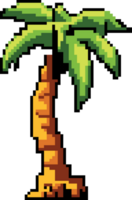Pixel art coconut tree png