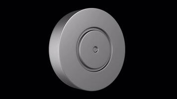 3D Gauge Meter Rotating on a Transparent Background. Seamless Loop. Gauge. 4K video