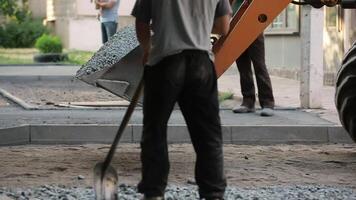 Manual Labor On Construction Site video