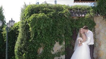 Bride And Groom Hugging video