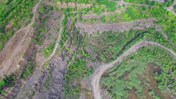 Open pit mine coal mining, dumpers, quarrying extractive industry work video