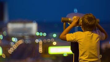 Multicolored defocused lights in the city at night video