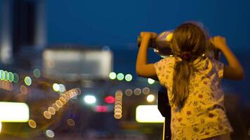 Multicolored defocused lights in the city at night video