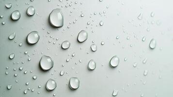 Water droplets on a smooth surface create a tranquil pattern in natural light photo