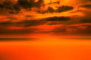 sunset on the sea,cloud and sky on nature background photo