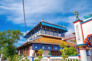 Top view of Nha Lon Long Son house. This is historical sites an old house in Long Son, which attracts tourists to visit spiritually on weekends in Vung Tau, Vietnam photo
