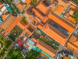 Top view of Nha Lon Long Son house. This is historical sites an old house in Long Son, which attracts tourists to visit spiritually on weekends in Vung Tau, Vietnam photo