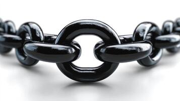 This artwork features a bold black chain with polished links, symbolizing unity photo