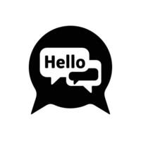 Chat bubble icon with a text message symbol. vector