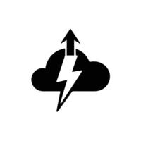 Cloud storage icon with upload download arrows. vector