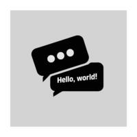 Comment icon with conversation bubbles. vector