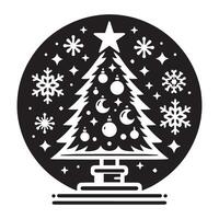 Christmas tree icon Illustration isolated on a white background. vector