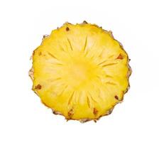 slice of pineapple on white background photo