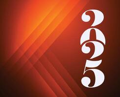 2025 Happy New Year Orange And White Design Elegant Abstract Logo Symbol Illustration vector