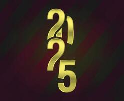 2025 Happy New Year Gold Design Elegant Abstract Logo Symbol Illustration vector