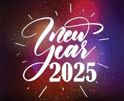New Year 2025 Abstract Festive Design Illustration vector