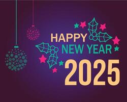 2025 Happy New Year Multicolor Design Festive Elegant Abstract Illustration vector