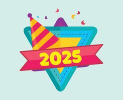 2025 Happy New Year Abstract Multicolor Festive Design Illustration vector